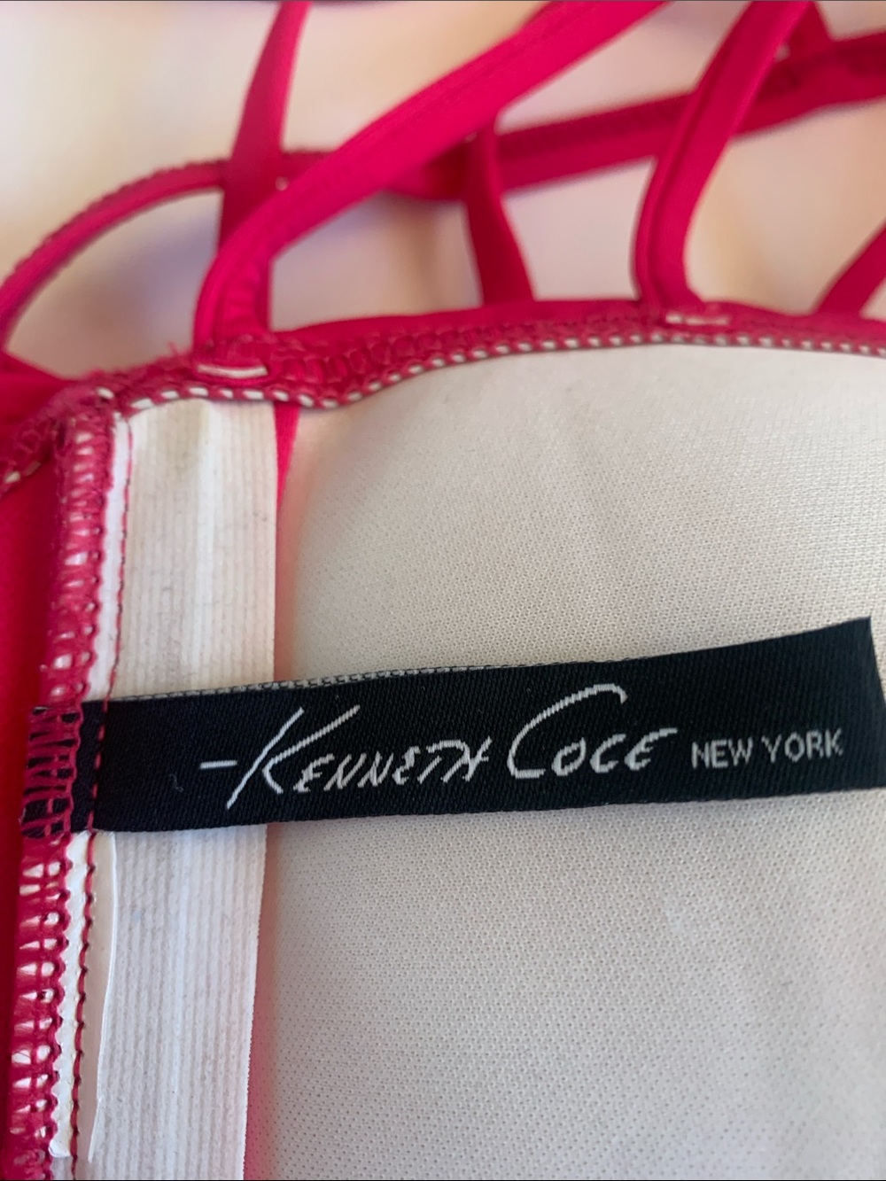 Kenneth Cole Strappy Bright Pink Bra